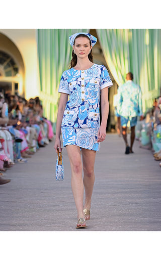 Locklyn Shift Dress - Capri Blue Rosanna