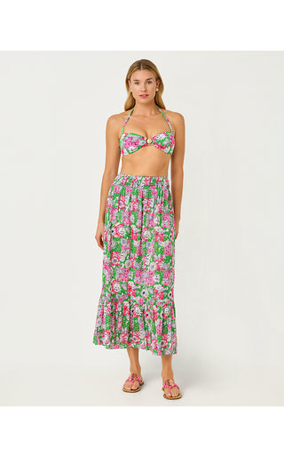 Enzo Maxi Skirt Coverup - Cherry Blossom Pink Lil Chicken Check