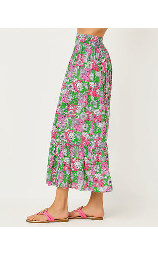 Enzo Maxi Skirt Coverup - Cherry Blossom Pink Lil Chicken Check