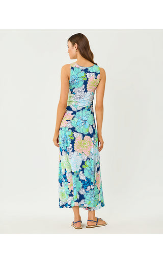Carolita Maxi Dress - Starlight Navy Tennessees Hibiscus