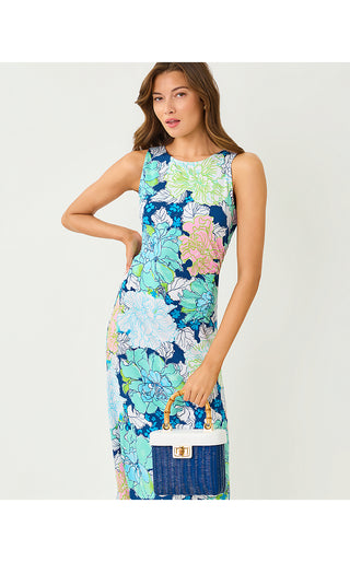 Carolita Maxi Dress - Starlight Navy Tennessees Hibiscus