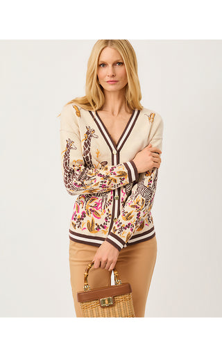 Maralisa Cardigan - Rutabaga Sketching On Safari Jacquard