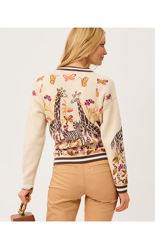 Maralisa Cardigan - Rutabaga Sketching On Safari Jacquard