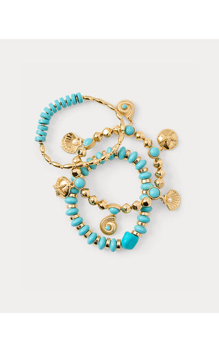 Shell Shine Bracelet Set - Day Dream Blue