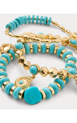 Shell Shine Bracelet Set - Day Dream Blue