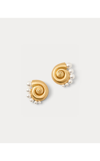 Ship To Shore Stud Earring - Gold Metallic