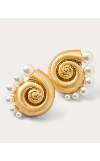 Ship To Shore Stud Earring - Gold Metallic
