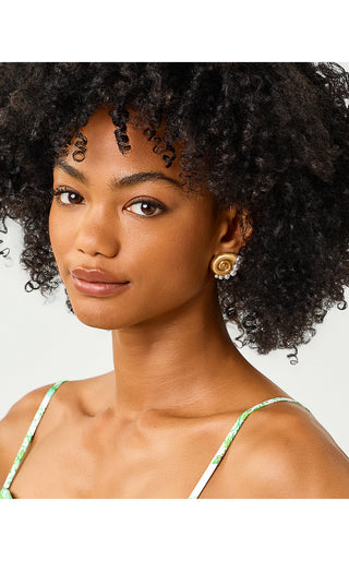 Ship To Shore Stud Earring - Gold Metallic