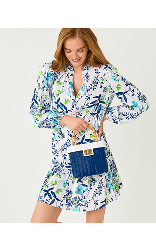 Shaley Tunic Dress - Resort White Sea Blooms