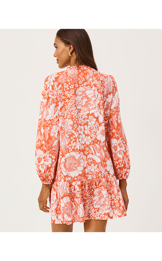 Shaley Tunic Dress - Sunset Orange Budding Romance – Ocean Palm