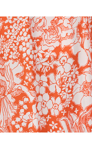 Shaley Tunic Dress - Sunset Orange Budding Romance