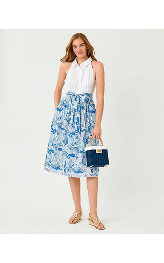 Mauritzia Midi Shirtdress - Nassau Blue Thar She Blows