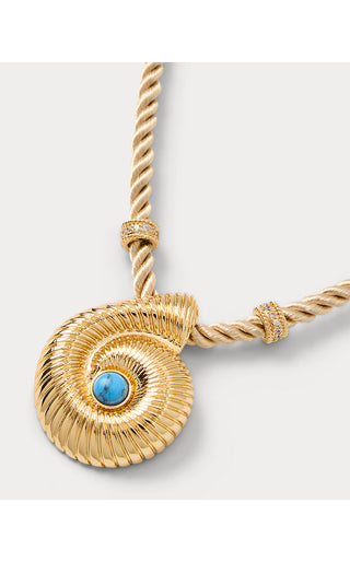 Shell Shine Necklace - Gold Metallic