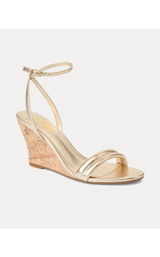 Junie Wedge - Gold Metallic