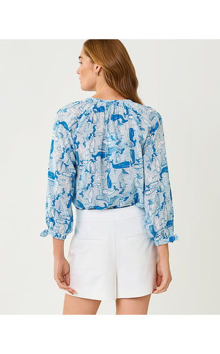 Andria Top - Nassau Blue Thar She Blows