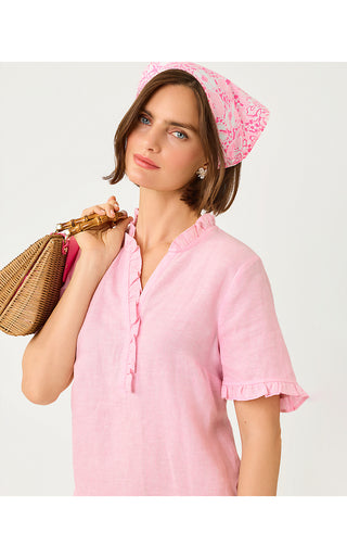Scarlette Dress - Conch Shell Pink X Resort White