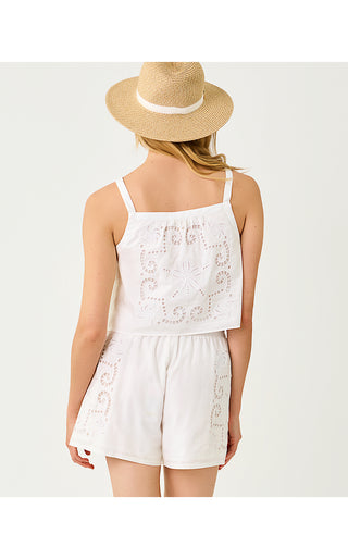 lily pulitzer white eyelet top Maisey Cropped Top