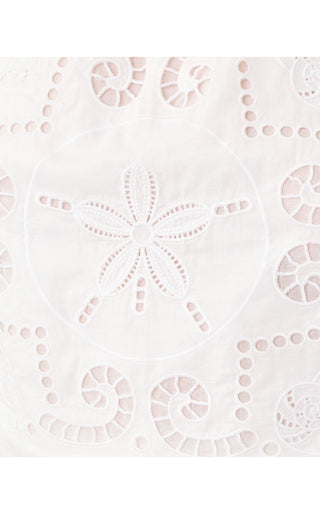 Maisey Cropped Top - Resort White Shell Of A Time Engineered Eyelet
