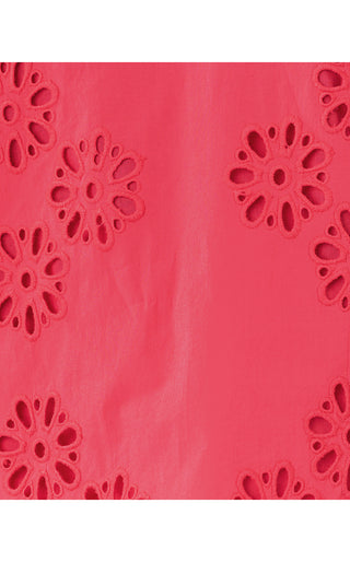 Castine Short Sleeve Top - Paradise Punch Medallion Petals Eyelet