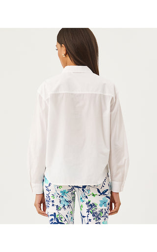 Bondi Button Down - Resort White Seaside Applique