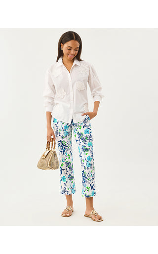 Bondi Button Down - Resort White Seaside Applique