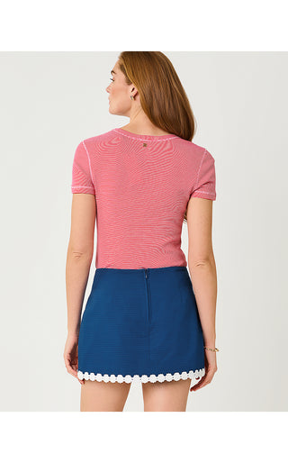 Danica Knit Top - Multi Anchor Mini Embroidery