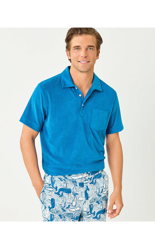Men's Stuff Harbor Polo - Nassau Blue