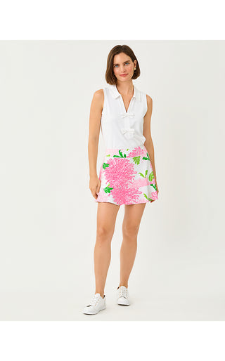 Luxletic Frida Sleeveless Bow Polo - Resort White