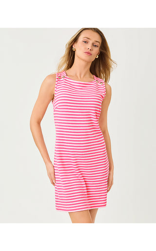 Maralyn Dress - Cherry Blossom Pink St Tropez Stripe