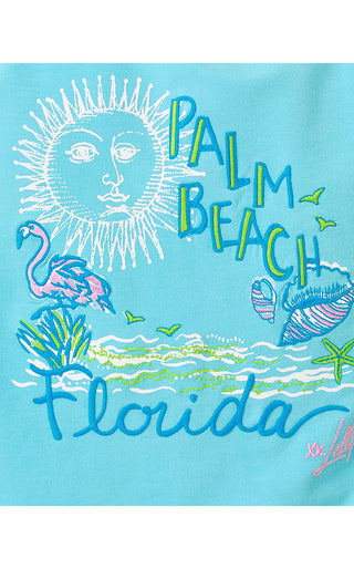 Eleni Pullover - Multi Florida Travel Poster Embroidery