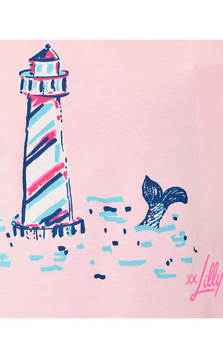 Girls Mini Clairmont Top - Multi Lighthouse Graphic