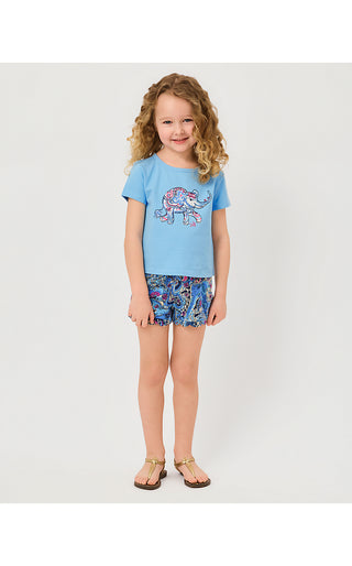 Girls Mini Clairmont Top - Multi Paisley Parade Childrens Graphic