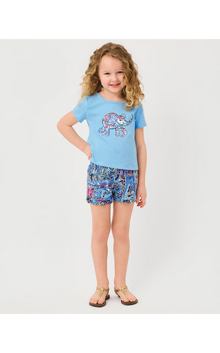 Girls Mini Clairmont Top - Multi Paisley Parade Childrens Graphic
