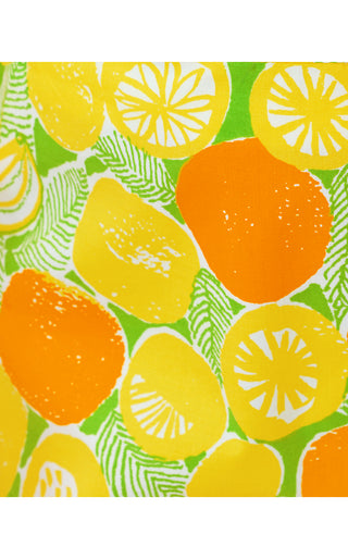 Girls Daley Overalls - Island Palm Zesty