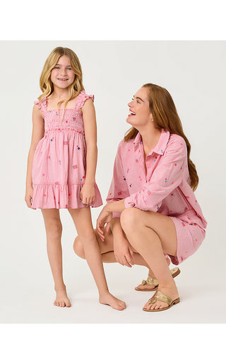 Girls Mini Hadly Dress - Paradise Punch Its A 250Th Celebration Stripe