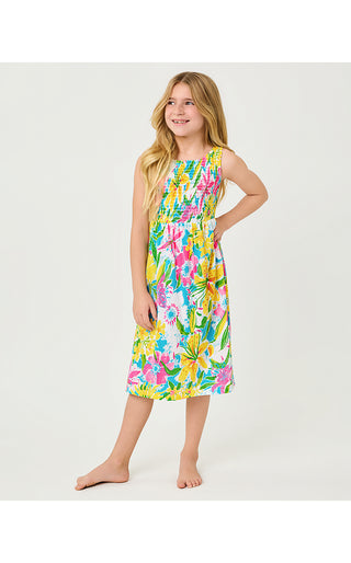 Girls Mini Finnley Midi Dress - Multi Lovely Lilly