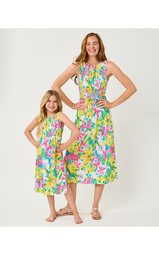 Girls Mini Finnley Midi Dress - Multi Lovely Lilly