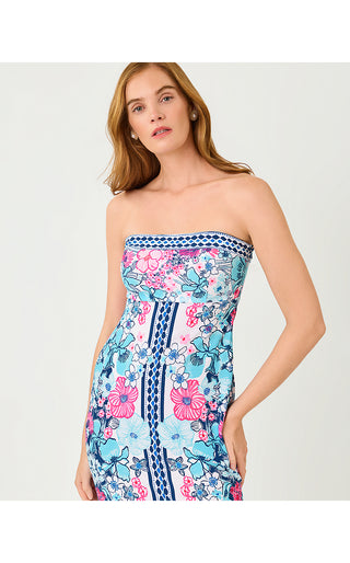 Noa Strapless Maxi Dress - Starlight Navy In All Her Glory Engineered