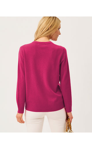 Tippery Longer Length Cashmere Cardigan - Berry Bouquet