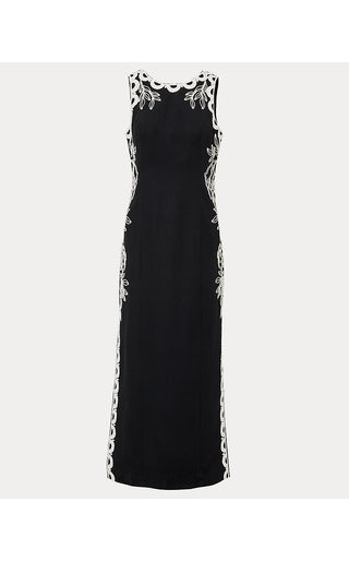 Messina Maxi Shift Dress - Noir