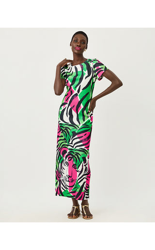 Sevie Maxi Dress - Onyx Big Irv Engineered