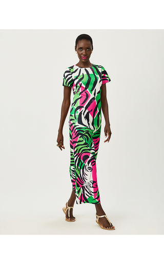 Sevie Maxi Dress - Onyx Big Irv Engineered