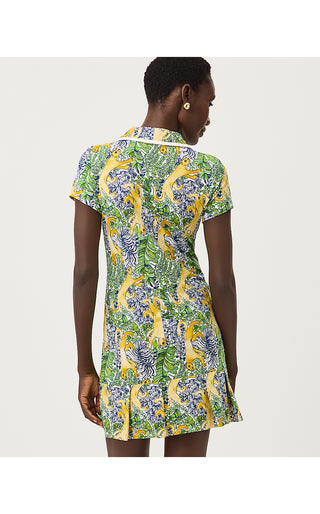 UPF 50+ Luxletic Cayo Costa Pleated Dress - Multi Lil Palm Prowl