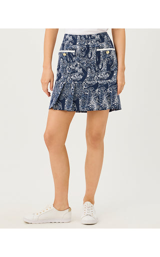 UPF 50+ Luxletic Luisa Skort - Low Tide Navy Lil Palm Prowl