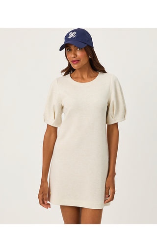 Semana Bubble Sleeve Dress - Heathered Coconut
