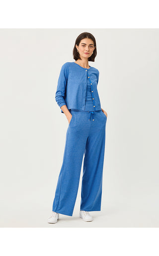 UPF 50+ Kai Cardigan - Heathered Merriweather Blue
