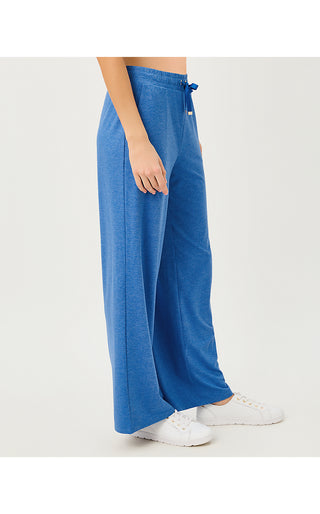 UPF 50+ Callie Wide Leg Pant - Heathered Merriweather Blue