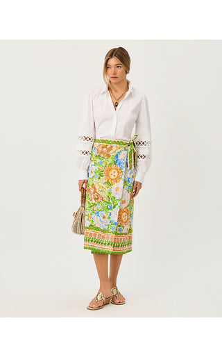 The Lace Inset Lilly Shirt - Resort White