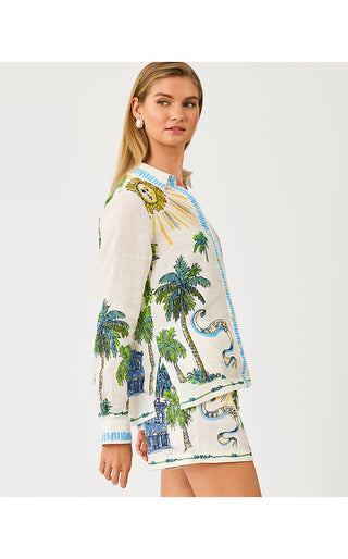 Susana Button Down - Coconut Key West Toile Engineered