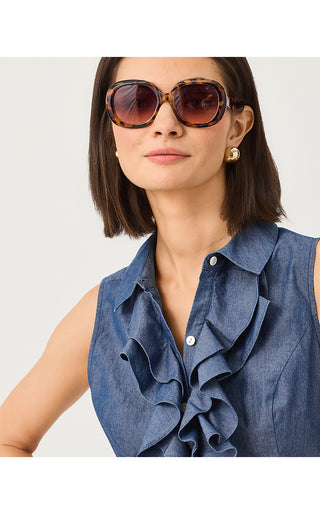 Fenly Sleeveless Top - Indigo Chambray